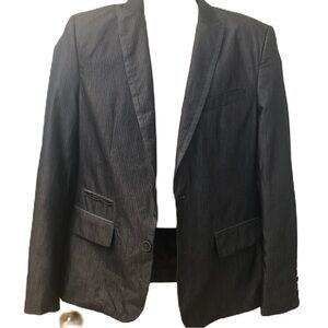 Twenty One Men's Charcoal Gray Large Career Work Single 2 Button Blazer NWT